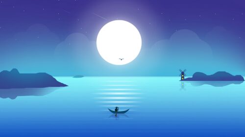 Moon, Boat, Fisherman 500+ Wallpaper ideas For Today