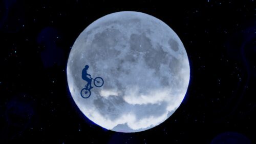 Moon, Cyclist, Starry, Sky Download Free HD Wallpapers