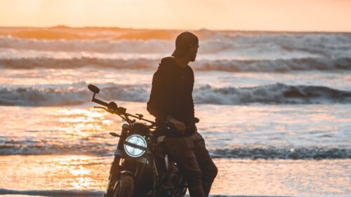 Motorcyclist, Motorcycle, Silhouette Download Free HD Wallpapers