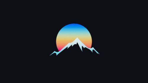 Mountain, Moon, Art Download Free HD Wallpapers