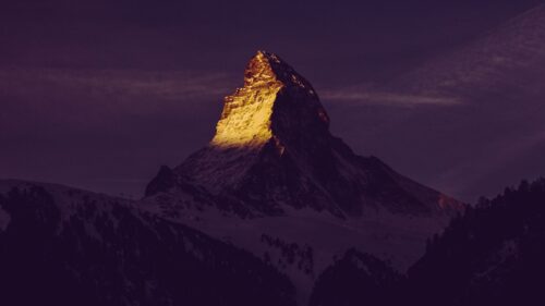 Mountain, Peak, Sunset Download Free HD Wallpapers (1)