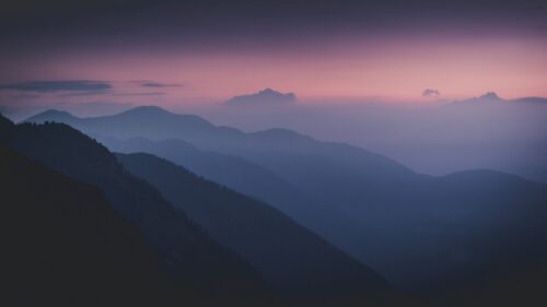 Mountains, Fog, Night Free HD Wallpapers Download