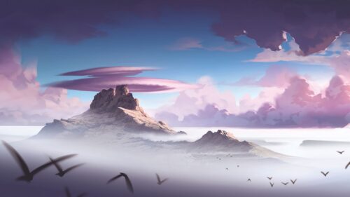 Mountains, Rocks, Birds Free HD Wallpapers Download