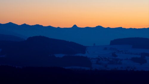Mountains, Valley, Twilight Free HD Wallpapers Download