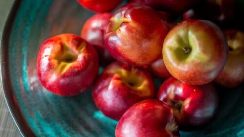Nectarines, Fruit, Plate Wallpapers Free Download
