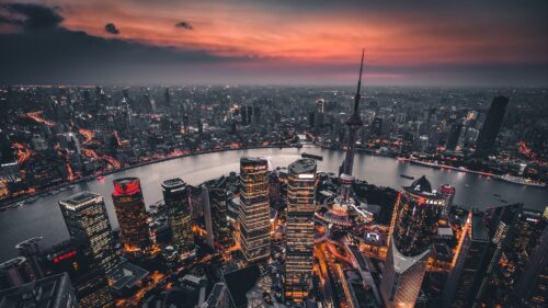 Night City, Aerial View, Lights City Wallpapers Free Download