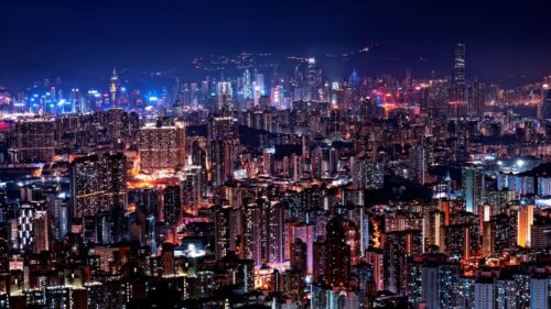 Night City, Buildings, Lights Wallpapers Free Download