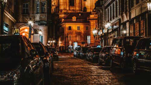 Night, City, Cars, Architecture Wallpapers Free Download