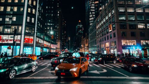 Night City, Cars, Traffic Wallpapers Free Download