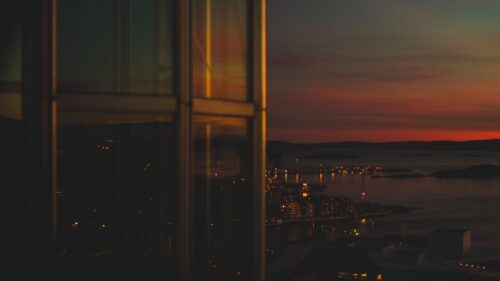 Night City, Coast, Aerial View Wallpapers Free Download