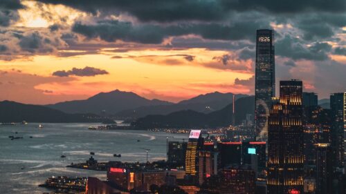 Night City, Sunset, Evening Wallpapers Free Download