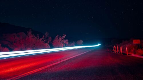 Night, Road, Long, Exposure Wallpapers Free Download