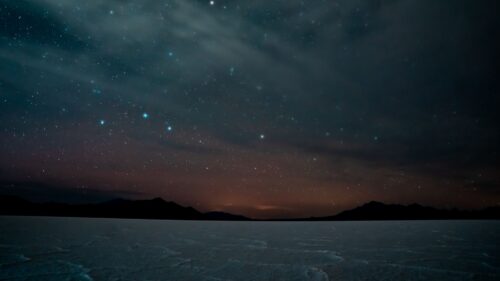 Night, Starry, Sky, Mountains Wallpapers Free Download