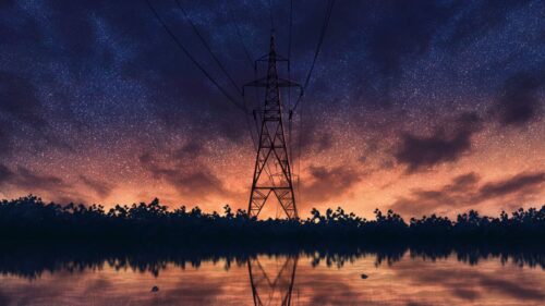 Night, Starry, Sky, Pillar Wallpapers Free Download