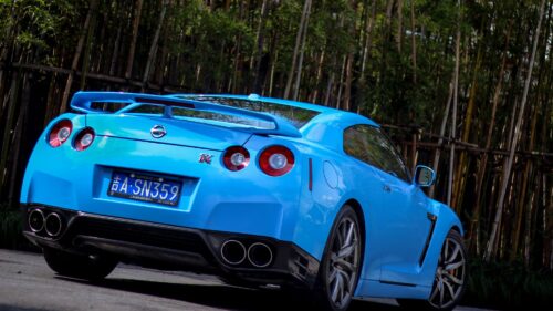 Nissan Gtr R35, Bumper, Blue, Rear View Wallpapers Free Download