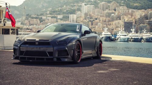 Nissan gtr, Black, Side View Wallpapers Free Download (2)