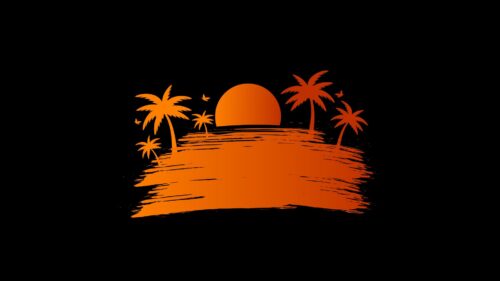 Palm, Sunset, Vector Wallpapers Download For Your Desktop