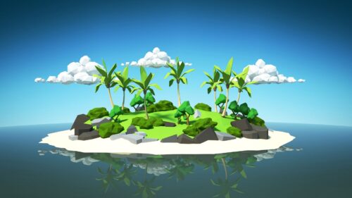 Palm, island, 3D Wallpapers Download For Your Desktop