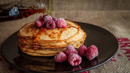 Pancakes, Raspberries, Syrup, Breakfast Wallpapers Download For Your Desktop