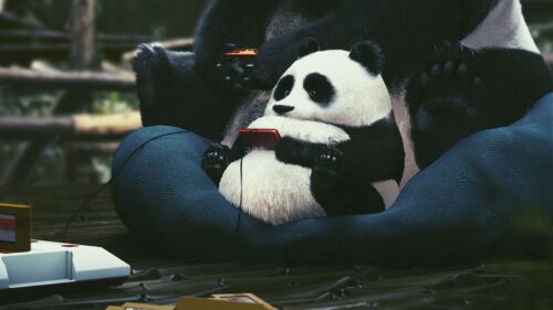 Pandas, Joysticks, Cartridges Wallpapers Download For Your Desktop
