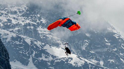 Paraglider, Parachute, Mountains HD Wallpapers Free Download