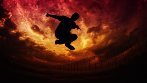 Parkour, Silhouette, Jump HD Wallpapers Free Download