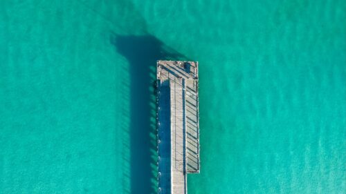 Pier, Ocean, Shadow HD Wallpapers Free Download