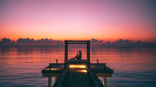Pier, Silhouette, Loneliness HD Wallpapers Free Download