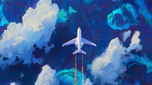 Plane, Sky, Art Wallpapers Free Download