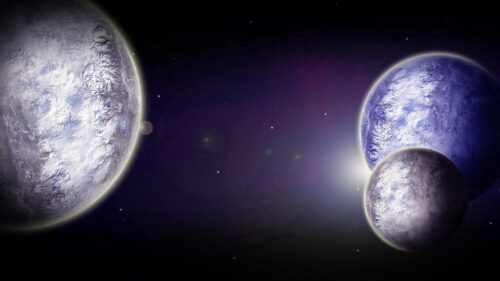 Planet, Three, Space, Light Wallpapers Free Download