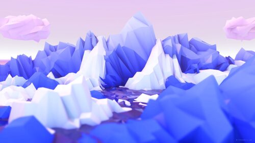 Polygon, Mountains, Art HD Wallpapers Free Download