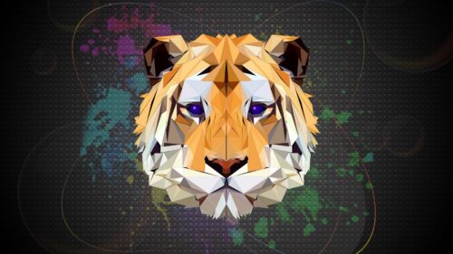 Polygon, Tiger, Art HD Wallpapers Free Download