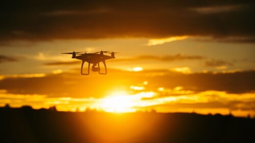 Quadrocopter, Sunset, Sky HD Wallpapers Free Download