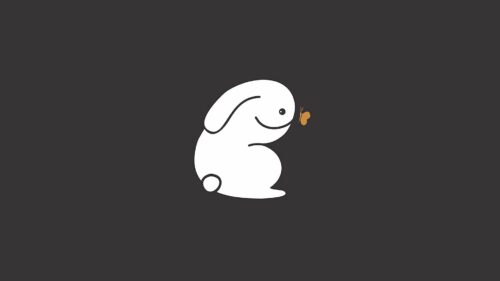 Rabbit, Butterfly, Vector HD Wallpapers Free Download