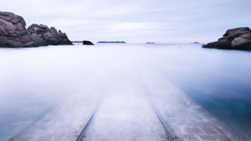Rails, Mound, Flooded HD Wallpapers Free Download