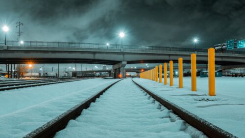 Rails, Railway, Snow HD Wallpapers Free Download