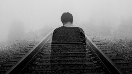 Railway, Loneliness, BW HD Wallpapers Free Download