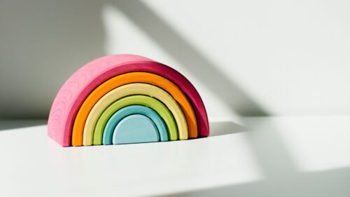 Rainbow, Toy ,Minimalism HD Wallpapers Free Download