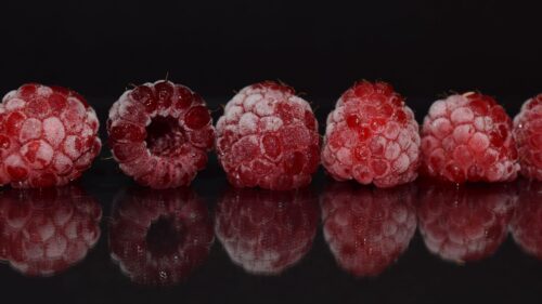 Raspberries, Frozen, Reflection, Berries HD Wallpapers Free Download