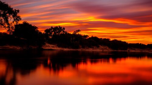 River, Coast, Dusk HD Wallpapers Free Download