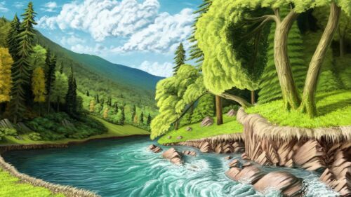 River, Shore, Trees HD Wallpapers Free Download