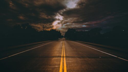Road Marking, Cloudy HD Wallpapers Free Download
