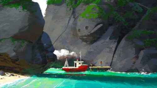 Rock, Sea, Art Wallpapers Free Download