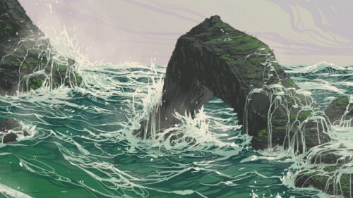 Rock, Waves, Sea Wallpapers Free Download