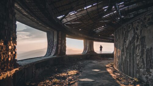 Ruins, Man, Loneliness Wallpapers Free Download