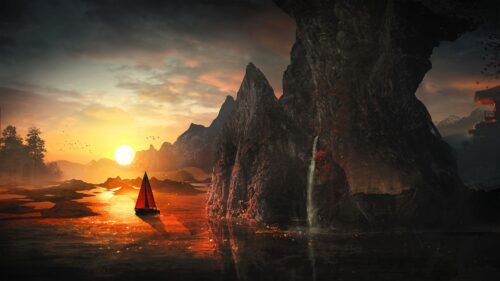 Sail, Sunset, Way Wallpapers Free Download