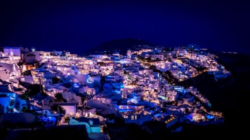Santorini, Greece, Night Wallpapers Free Download