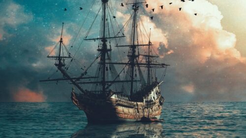 Ship, Sea, Waves Wallpapers Free Download