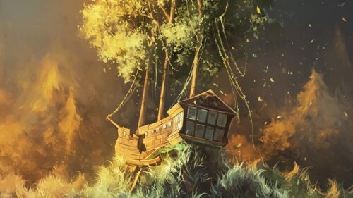 Ship, Tree, Art Wallpapers Free Download