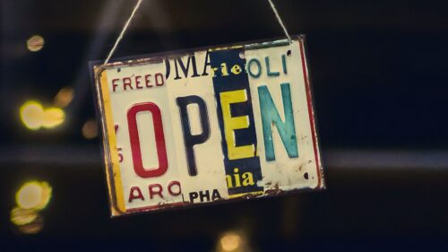 Signboard, Open, Glare Wallpapers Free Download
